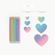 Load image into Gallery viewer, Rainbow Wooden Hearts