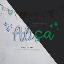 Load image into Gallery viewer, Wooden Name Sign | Glow in Dark