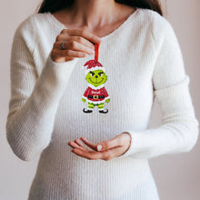 Load image into Gallery viewer, Wooden Personalized Ornament | Grinch