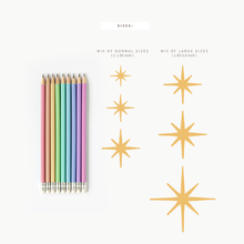 Load image into Gallery viewer, Golden Wooden Stars