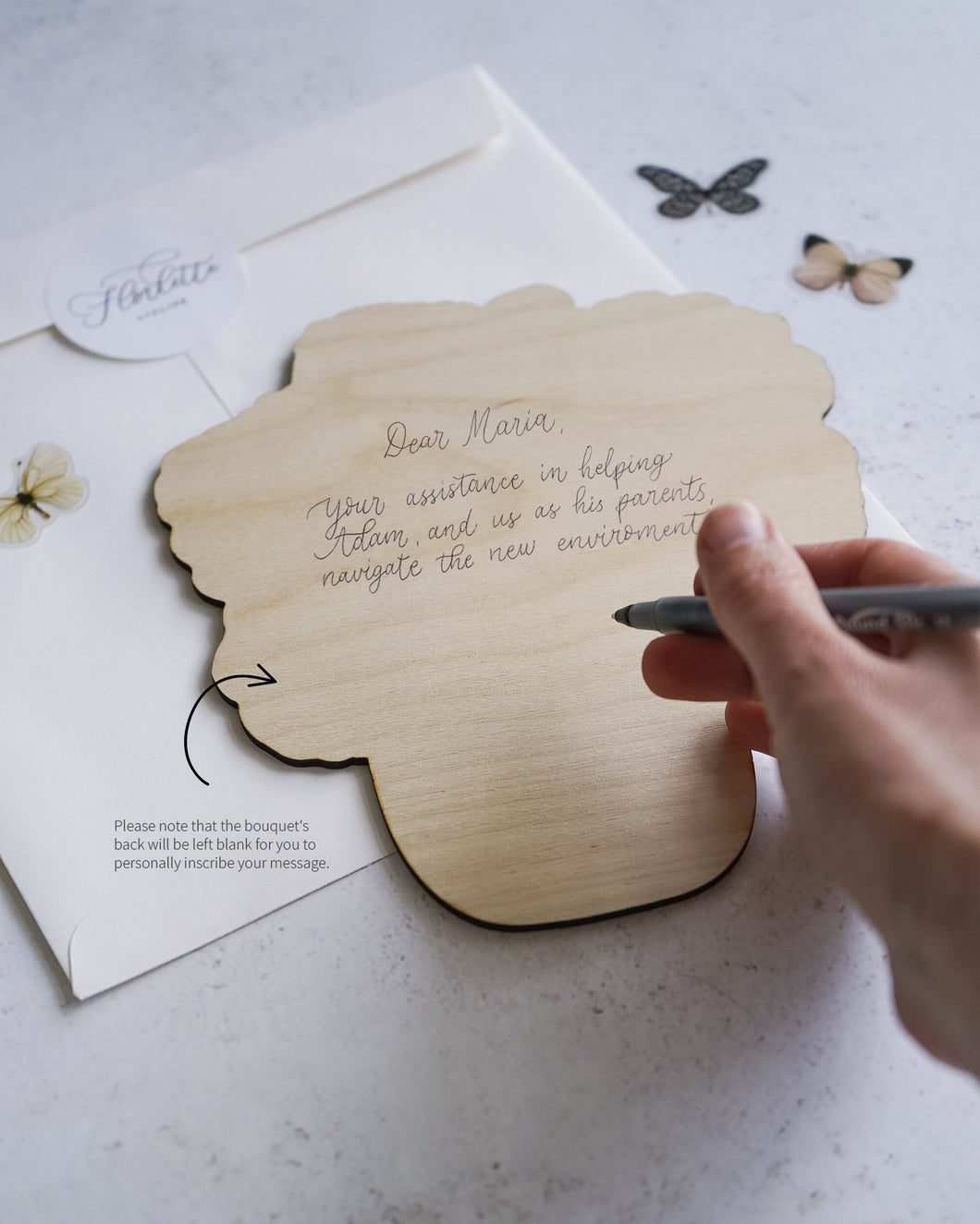 Wooden card | Violets