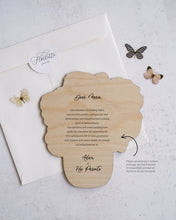 Load image into Gallery viewer, Wooden card | Poppies
