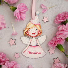Load image into Gallery viewer, Personalized Wooden Ornament | Birthday Fairy
