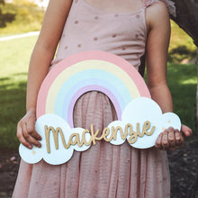 Load image into Gallery viewer, Rainbow | Wooden Name Sign
