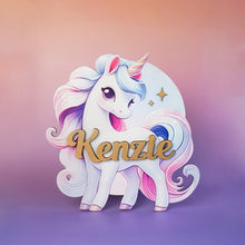 Load image into Gallery viewer, Unicorn | Wooden Name Sign
