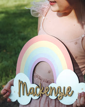 Load image into Gallery viewer, Rainbow | Wooden Name Sign
