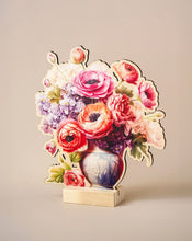 Load image into Gallery viewer, Wooden Card with Mix Flowers
