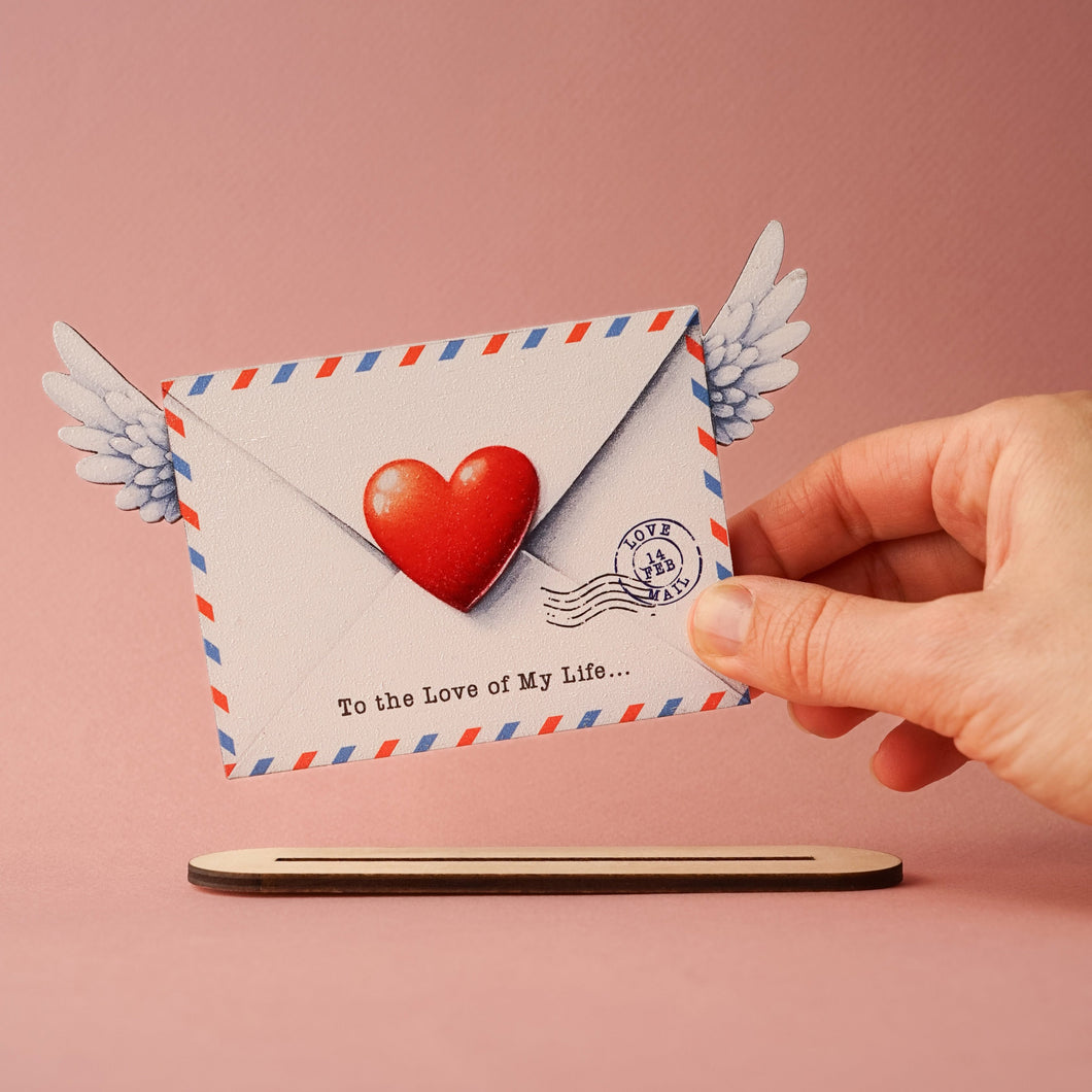 Valentine Wooden Ornament | Love Card