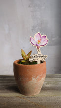Load and play video in Gallery viewer, Keep Growing! Wooden tag with Blooming Flower
