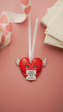 Load and play video in Gallery viewer, Valentine Wooden Ornament | Heart with Wings
