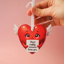Load image into Gallery viewer, Valentine Wooden Ornament | Heart with Wings
